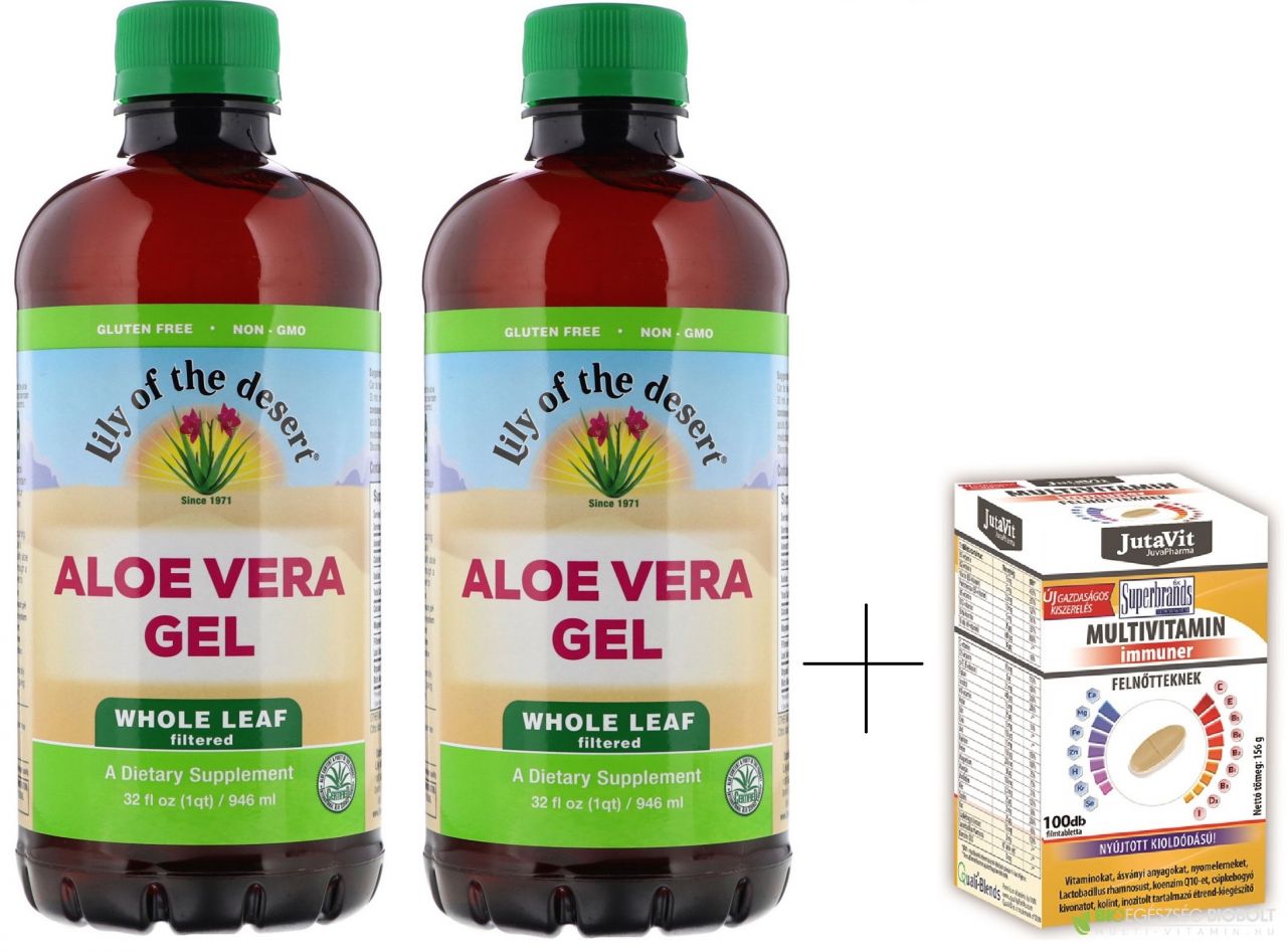 Őszi kiemelt ajánlatunk: Aloe Immun Turbo (2 palack Aloe Vera natúr Gél + Multi Vitamin)
