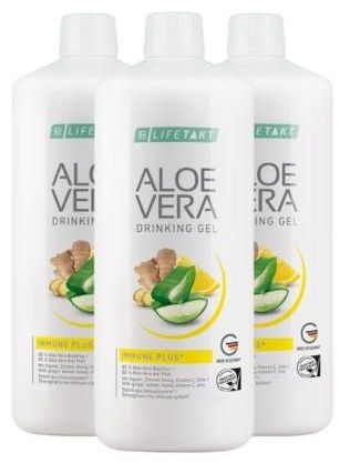  3 palack Aloe Vera Gél Immune Plus, gyömbérrel és mézzel. (LR Health & Beauty)