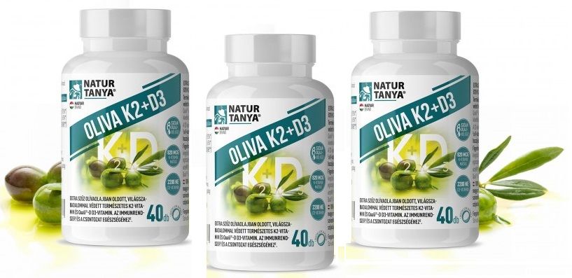 3 doboz K2+D3 vitamin – Magas biohasznosulású K2-vitaminnal az immunrendszer és a csontozat egészségéhez.
