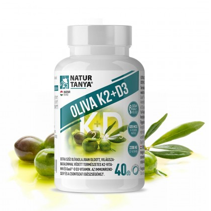 OLIVA K2+D3 – Világszabadalommal védett vitaMK7® K2-vitaminnal az immunrendszer és a csontozat egészségéhez