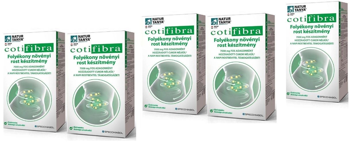 5 csomag Cotifibra Bélradír - Teljes kúra időszak! 7000 mg prebiotikus rosttartalom tasakonként!