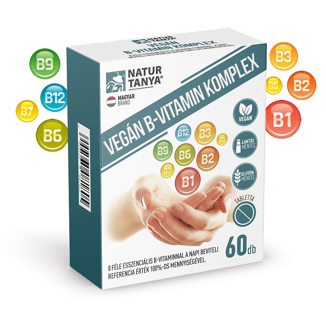 VEGÁN B-VITAMIN KOMPLEX – 8 féle esszenciális B-vitaminnal.